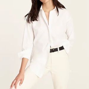 J Crew crisp white Oxford shirt size 4